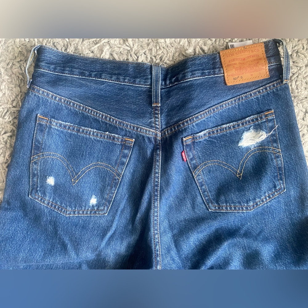 Levi's Distressed Indigo Jeans